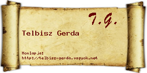 Telbisz Gerda névjegykártya